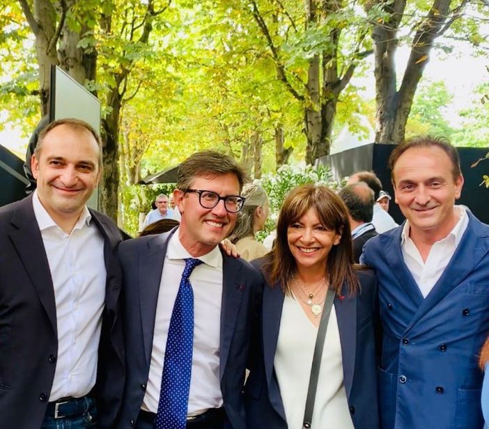 Cirio, Lo Russo e Nardella con la sindaca di Parigi Anne Hidalgo