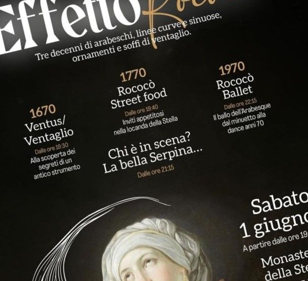 Sabato 1 giugno, dalle ore 19,30, andrà in scena al Monastero della Stella di Saluzzo "Effetto Rococò"