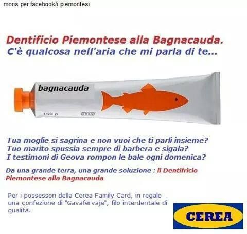 Da una grande terra una grande soluzione: dentifricio piemontese...alla bagnacauda