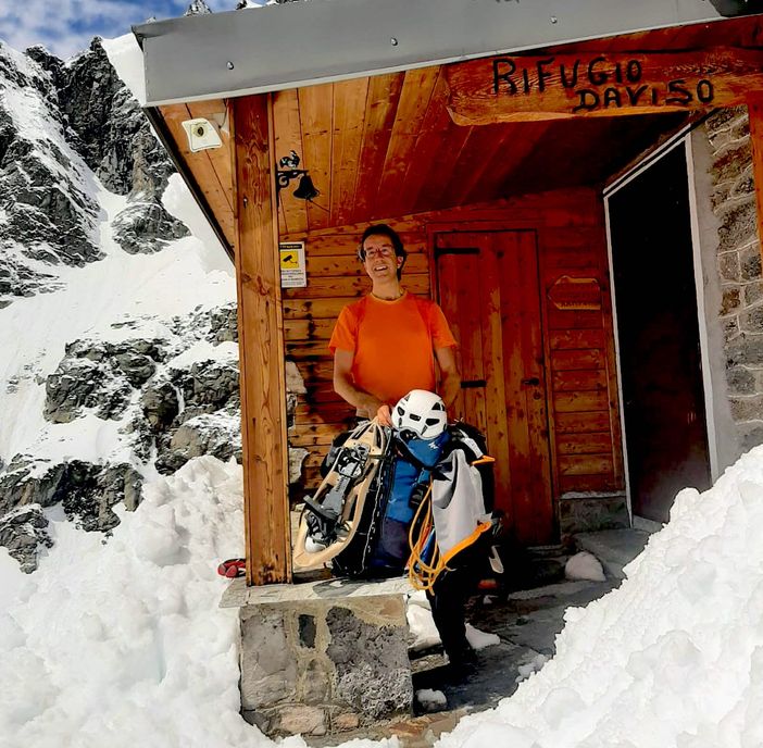 Davide Giletta e l'area dell'incidente mortale al Col Collon