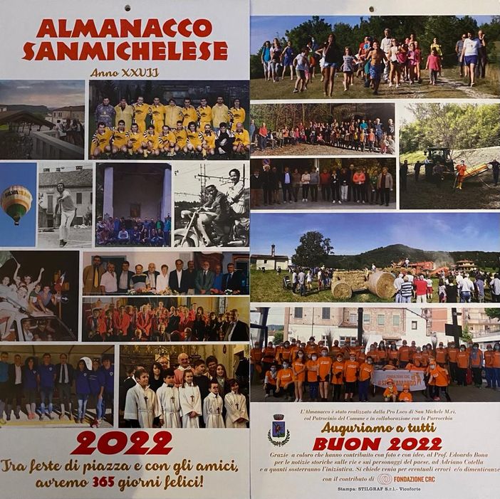 San Michele Mondovì accoglie il 2022 con il tradizionale almanacco
