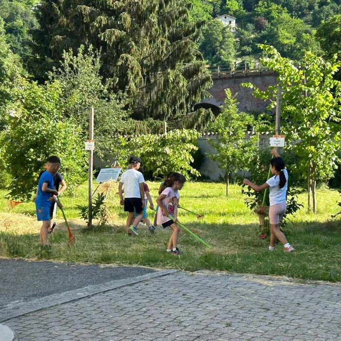 Gli alunni di Ceva a lezione nell'orto botanico con i volontari del Museo del Fungo Gli alunni di Ceva a lezione nell'orto botanico con i volontari del Museo del Fungo