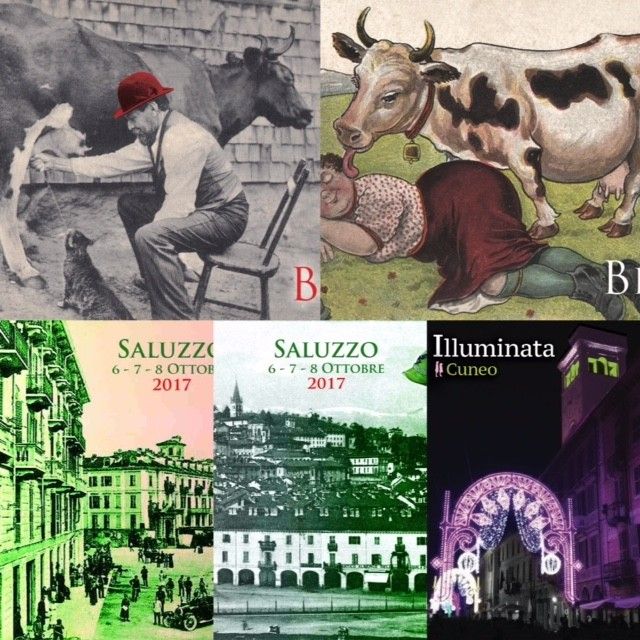 Create le calamite che celebrano l'Illuminata di Cuneo, Cheese a Bra e gli alpini in arrivo a Saluzzo