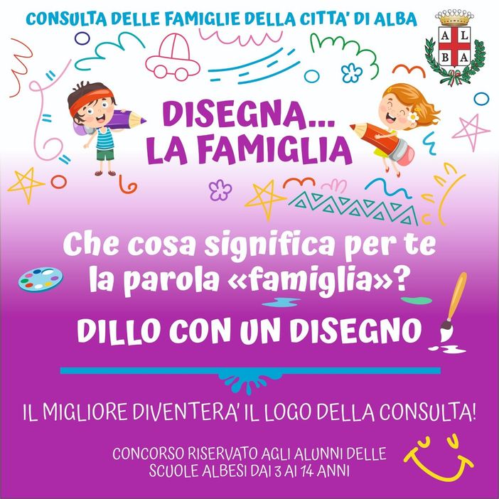 Alba, aperto il concorso "Disegna… la famiglia!" Alba, aperto il concorso "Disegna… la famiglia!"