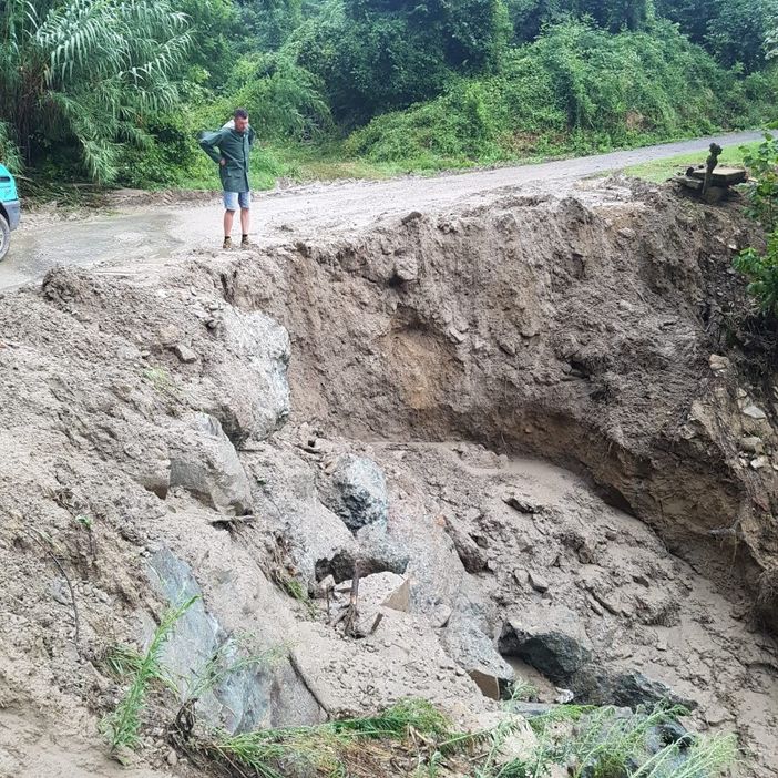 Particolari dei danni provocati nelle copiose piogge di agosto