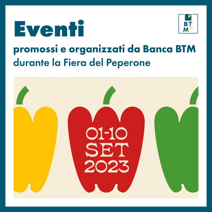 Banca Territori del Monviso main sponsor della Fiera Nazionale del Peperone di Carmagnola