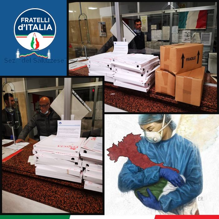 Coronavirus, il gruppo di Fratelli d'Italia saluzzese supporta la Croce Verde di Saluzzo Coronavirus, il gruppo di Fratelli d'Italia saluzzese supporta la Croce Verde di Saluzzo