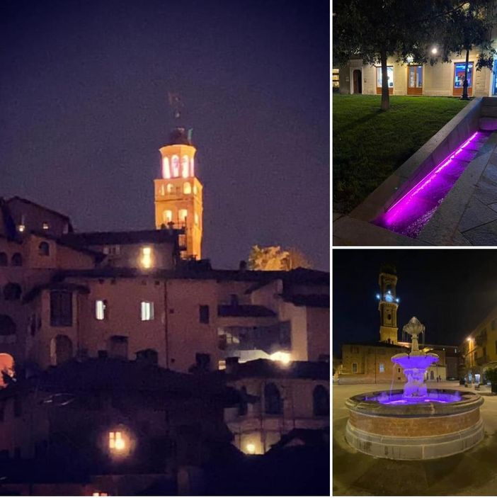 I monumenti di Saluzzo in rosa per la campagna AIRC I monumenti di Saluzzo in rosa per la campagna AIRC