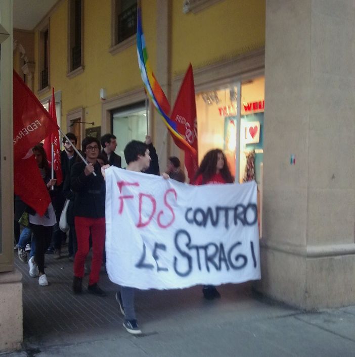 Il corteo degli studenti a Cuneo