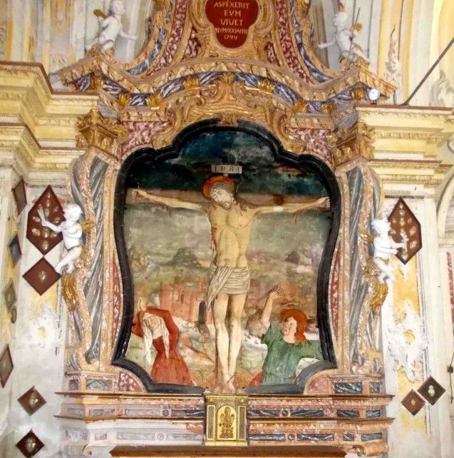 In foto un particolare della Cappella del Cristo
