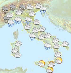 Le previsioni per la domenica mattina, 20 gennaio