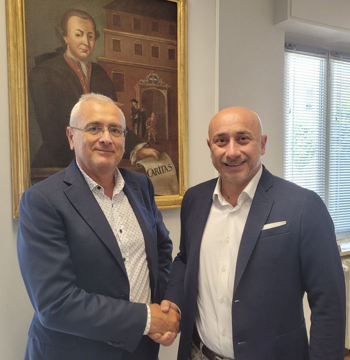 Il dottor Alberto Rivarossa con il direttore generale Livio Tranchida