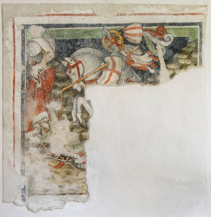 San Giorgio e la principessa nella cappella di San Ponzo a Castellar