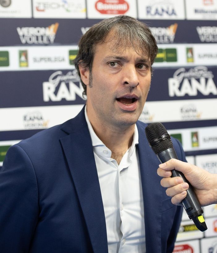 Matteo Battocchio a fine gara: "Verona ci ha battuti con la sua arma migliore" (Foto VeronaVolley Campagnola)
