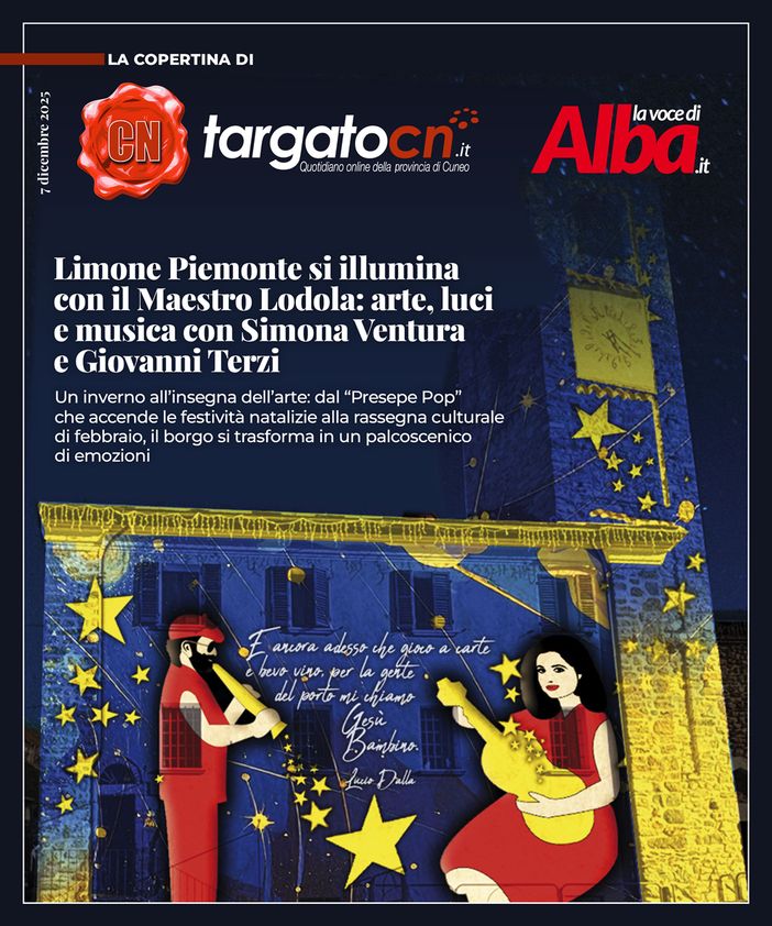 Limone Piemonte si illumina con il Maestro Lodola: arte, luci e musica con Simona Ventura e Giovanni Terzi Limone Piemonte si illumina con il Maestro Lodola: arte, luci e musica con Simona Ventura e Giovanni Terzi