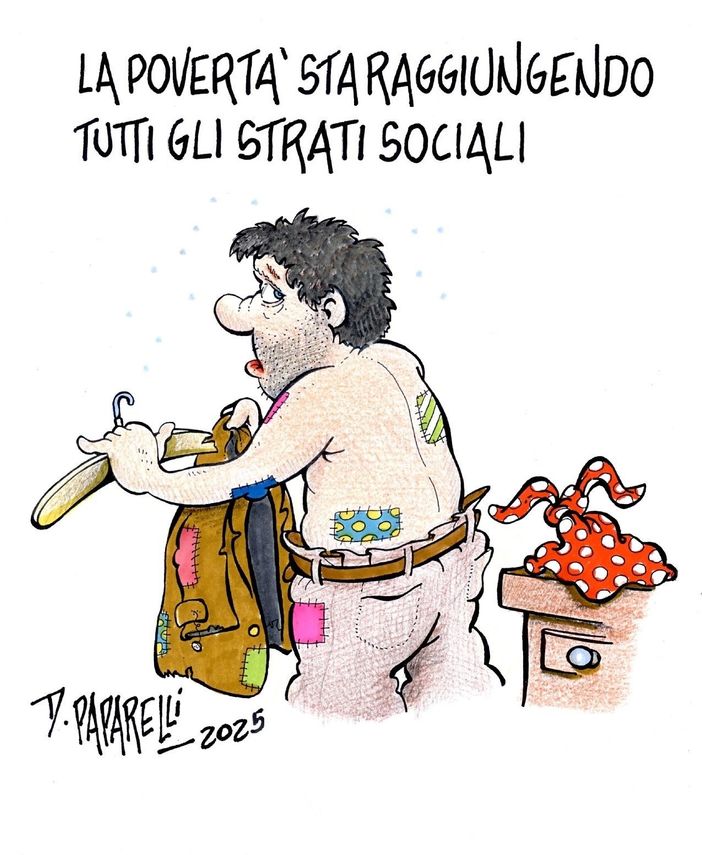 L'Italia sempre più povera, la vignetta di Danilo Paparelli