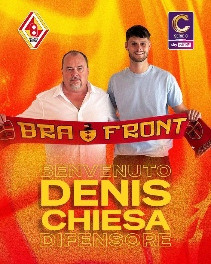 Calcio, serie C: al Bra arriva Denis Chiesa come difensore centrale Calcio, serie C: al Bra arriva Denis Chiesa come difensore centrale