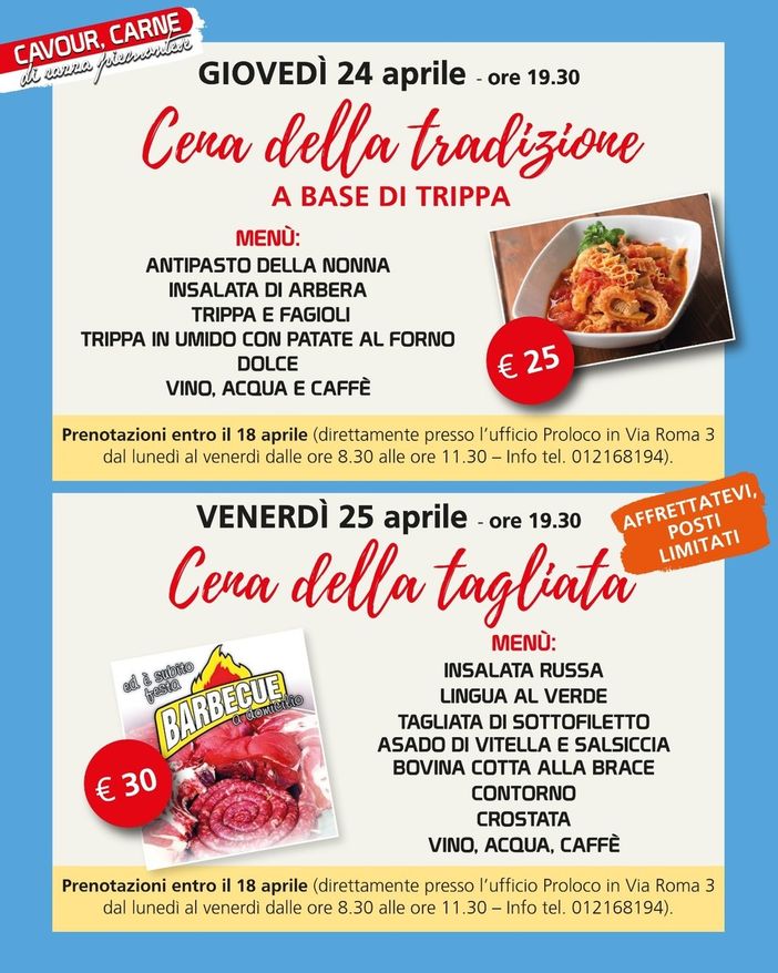 Cavour Carne 2025: la novità delle cene a tema per celebrare la tradizione piemontese Cavour Carne 2025: la novità delle cene a tema per celebrare la tradizione piemontese