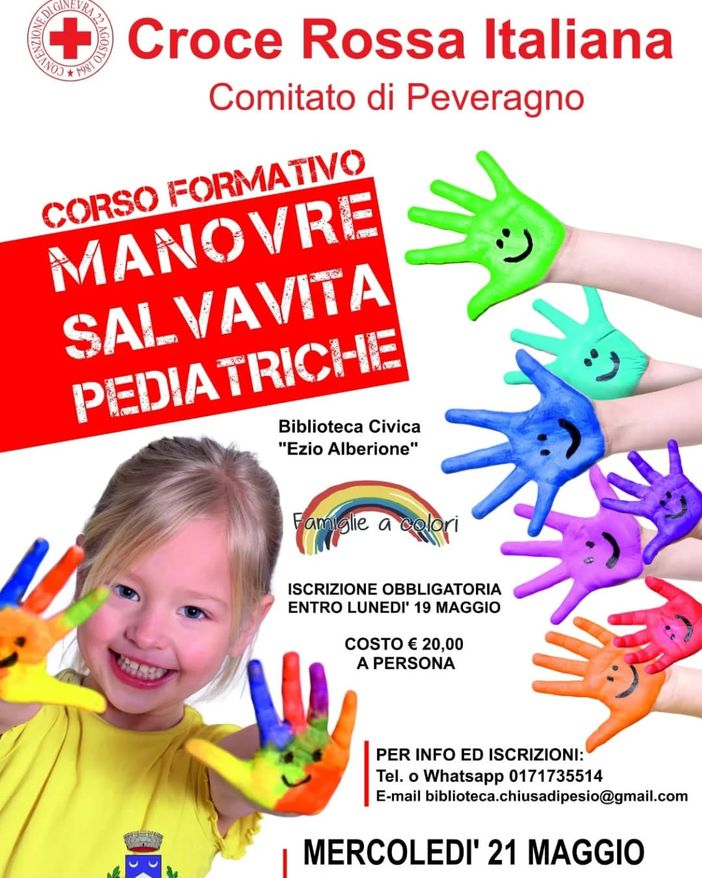 Corso formativo “Manovre salvavita pediatriche” in biblioteca a Chiusa di Pesio