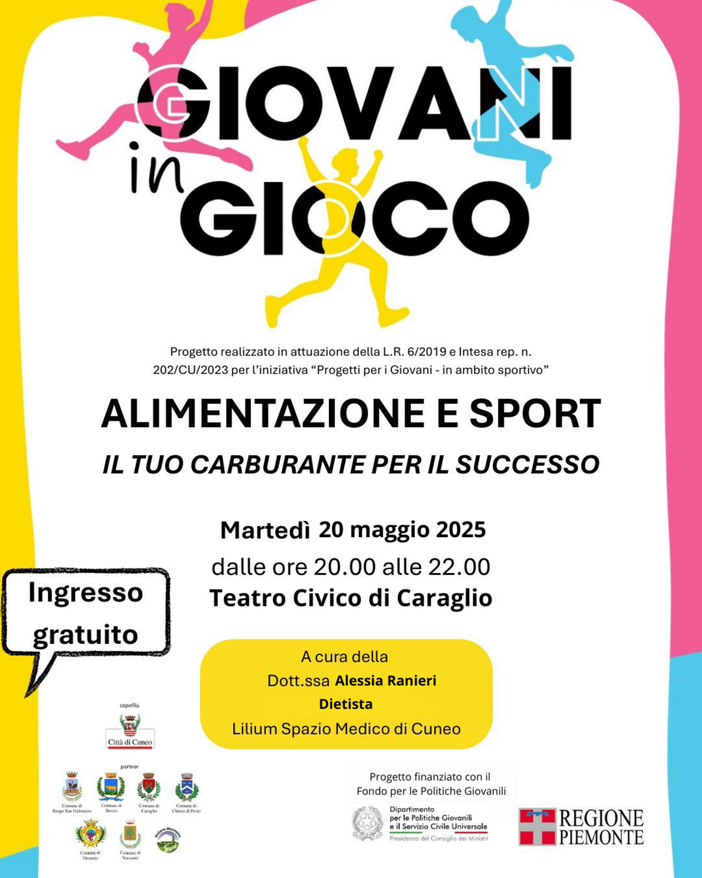 Al Teatro Civico di Caraglio una serata dedicata all'alimentazione con la dietista Alessia Ranieri Al Teatro Civico di Caraglio una serata dedicata all'alimentazione con la dietista Alessia Ranieri