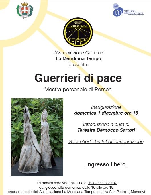 Mondovì, la mostra di ceramiche di Persea inaugura la riapertura dei locali della Meridiana Tempo