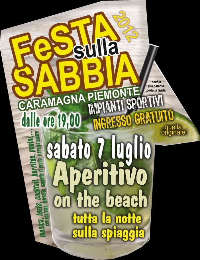 Caramagna Piemonte scopre l'estate in una serata sulla sabbia tra aperitivi e musica