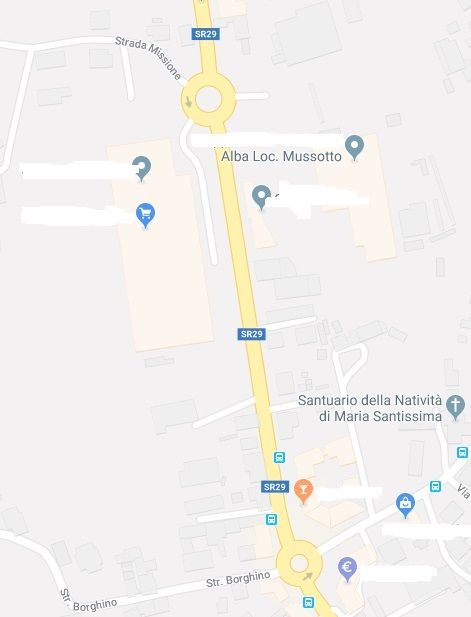 La tratta interessata dai lavori nella mappa inviata dal Comune La tratta interessata dai lavori nella mappa inviata dal Comune