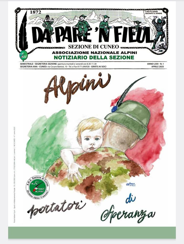 La copertina del giornale Da pare ‘n fieul con il disegno di Francesca Semeraro
