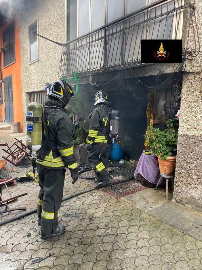 L'intervento in via Mistral L'intervento in via Mistral