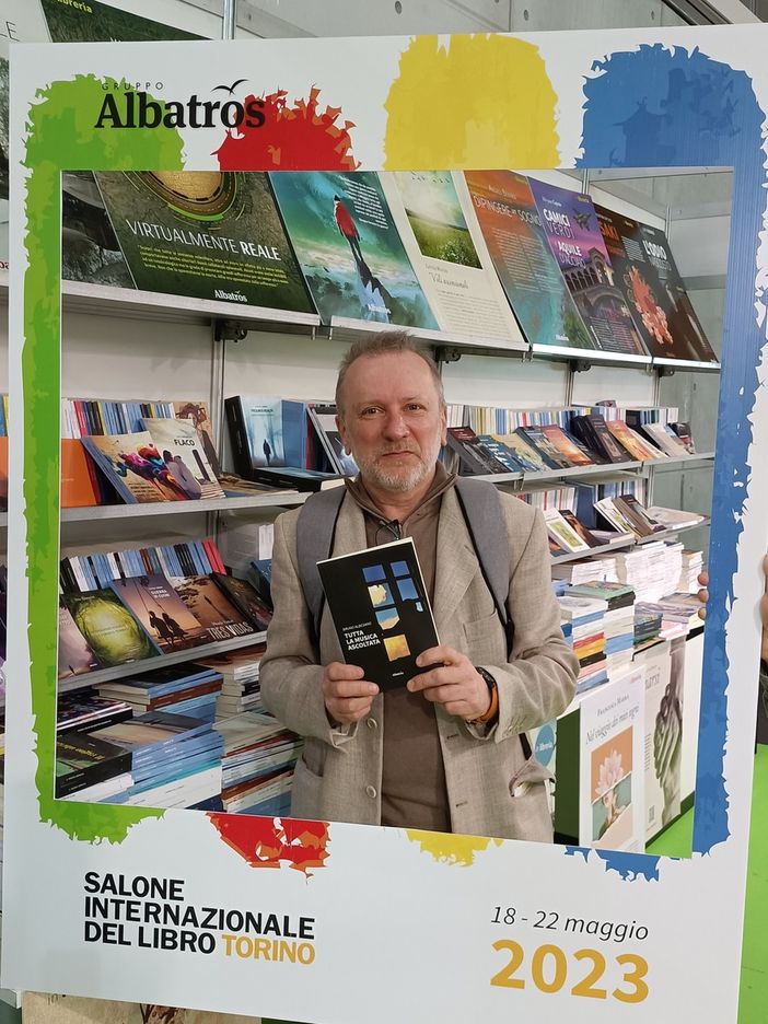 Bruno Albesano, in uno scatto dall'ultima edizione del Salone del Libro di Torino