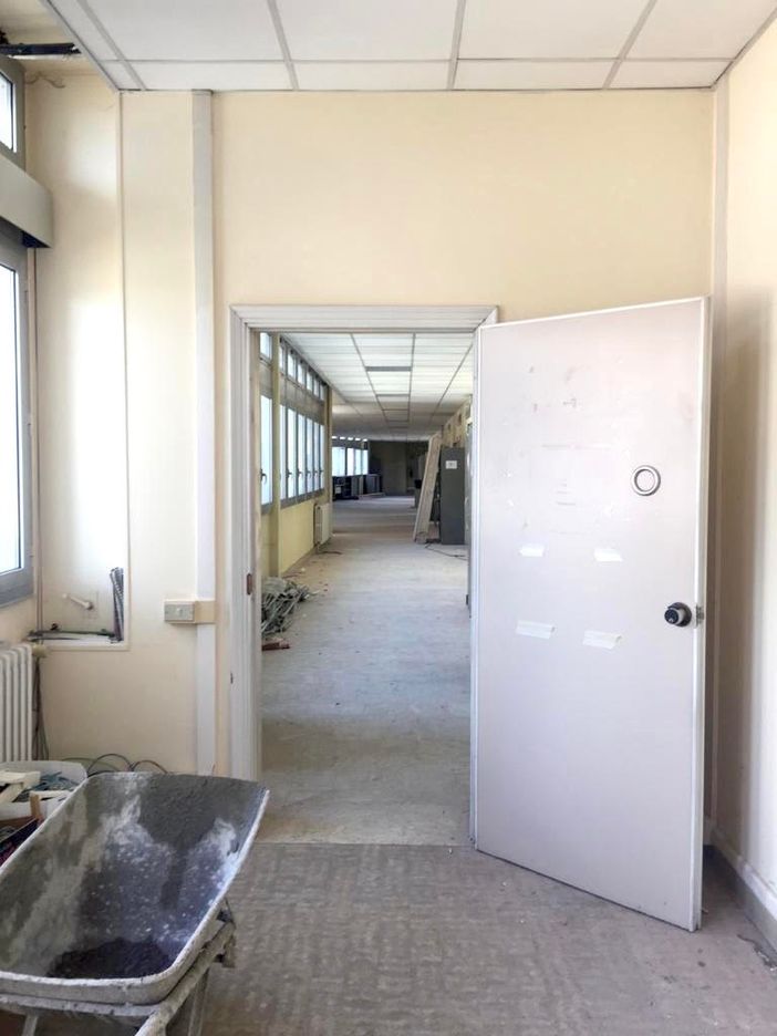 I lavori negli ambienti dell'ex Tribunale di Saluzzo per la creazione di 2 aule per la Primaria Pivano