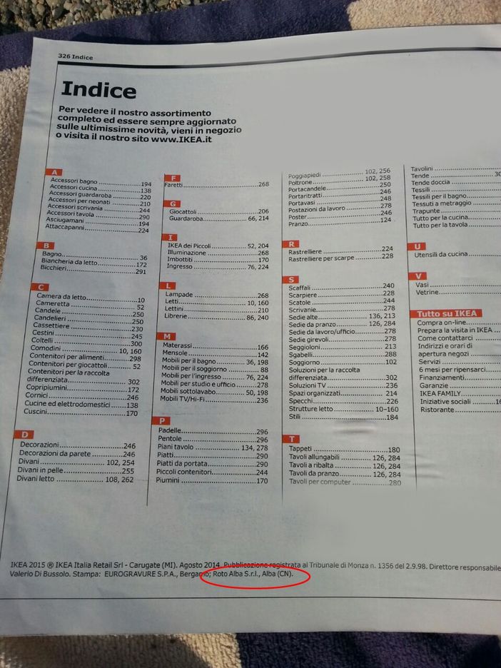 Il catalogo Ikea parla un po' cuneese: tra le stamperie anche la Roto Alba srl