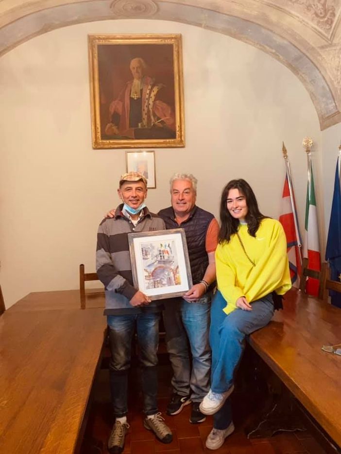 Le opere del monregalese Gianni Vigna esposte in municipio a Niella