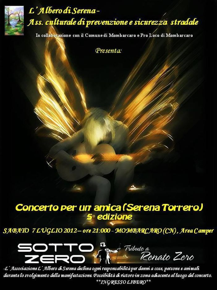 Sabato a Mombarcaro la 5° edizione del "concerto per un'amica"