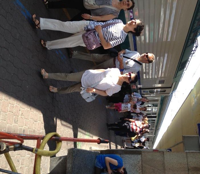 I passeggeri all'arrivo a Porta Nuova