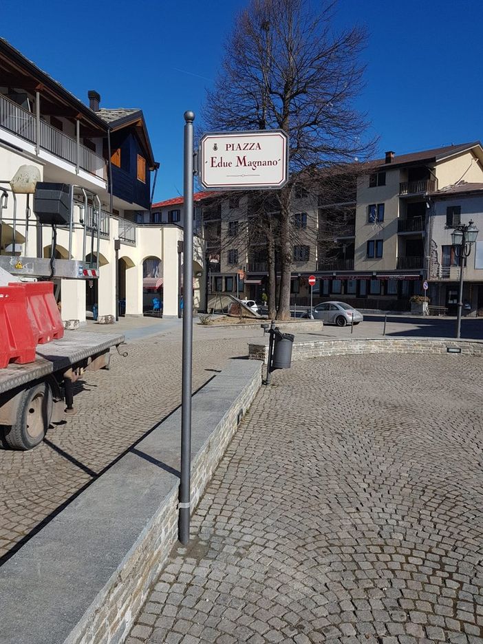 A Roburent rimosse le targhe stradali errate "geom. Giuseppe Galliano"