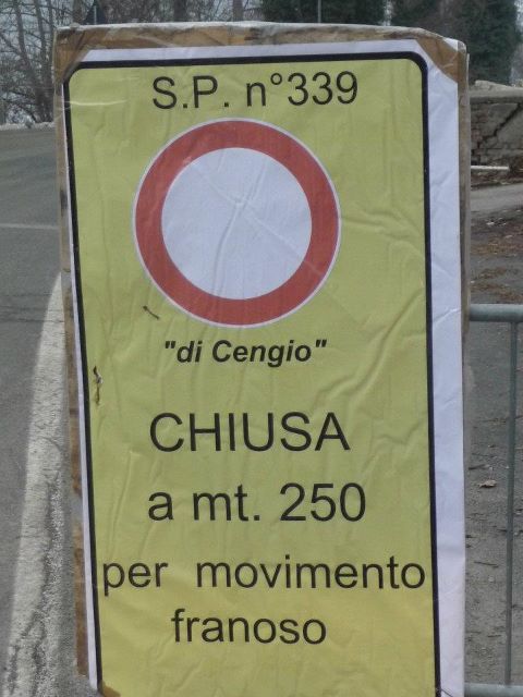 Frana sulla sp 339: alle 15 vertice a Cengio con l'assessore regionale Raffaele Paita