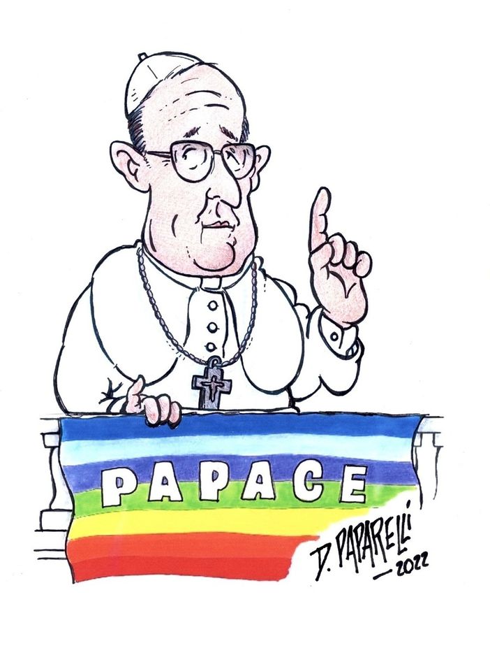 I messaggi di pace del Papa nella vignetta di Danilo Paparelli