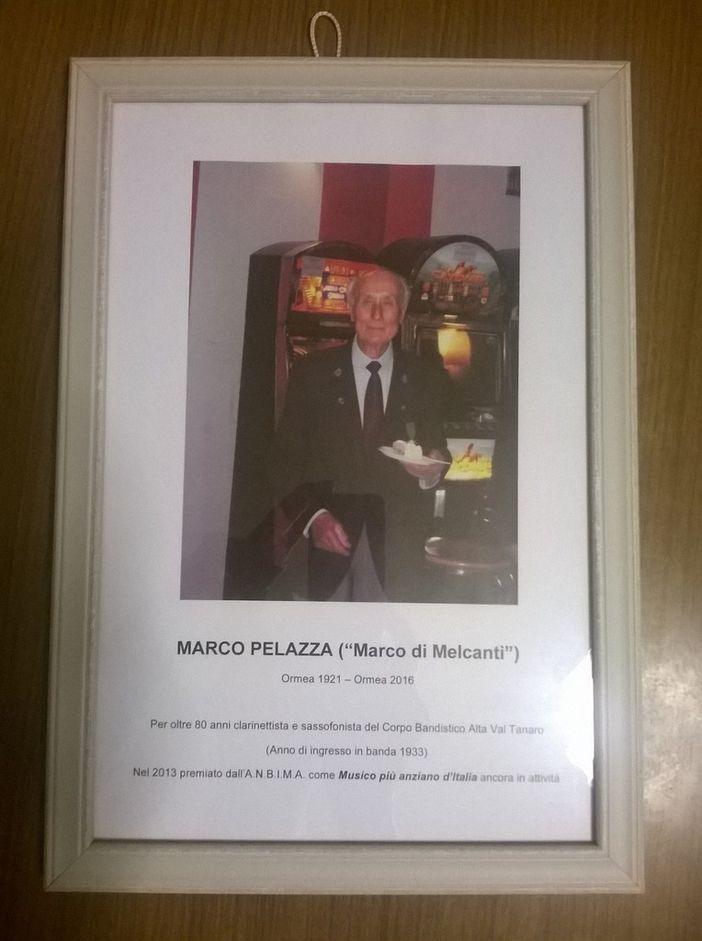 Garessio: la sede del Corpo Bandistico Alta Val Tanaro avrà un quadro dedicato a "Marco di Melcantì"
