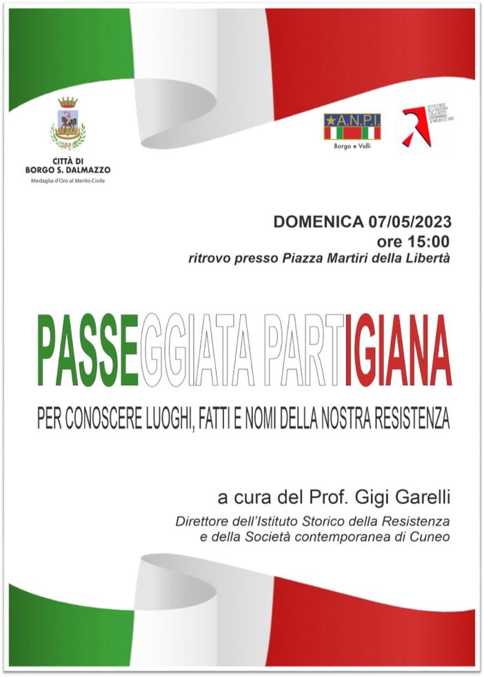 Borgo San Dalmazzo, domenica la Passeggiata Partigiana per ricordare Riguccio Graglia Borgo San Dalmazzo, domenica la Passeggiata Partigiana per ricordare Riguccio Graglia