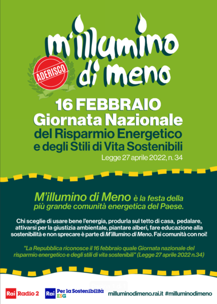 Raspini aderisce a M'Illumino di meno 2023. Un ulteriore impegno per il benessere del Pianeta