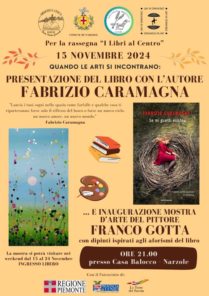 Narzole ospita l'incontro con lo scrittore Fabrizio Caramagna Narzole ospita l'incontro con lo scrittore Fabrizio Caramagna