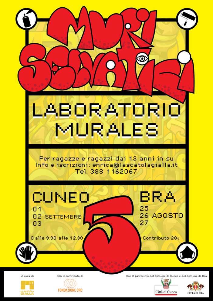 Muri Selvatici: jam session e laboratori di murales a Cuneo e Bra