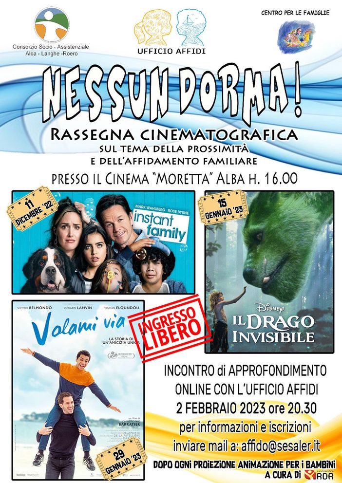 Il cinema per parlare di prossimità e affidamento familiare: la proposta del Consorzio Socio Assistenziale di Alba Il cinema per parlare di prossimità e affidamento familiare: la proposta del Consorzio Socio Assistenziale di Alba