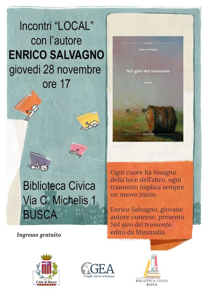A Busca si presenta il libro "Nel giro del tramonto" di Enrico Salvagno