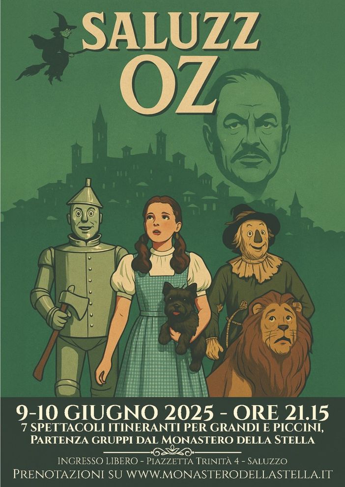 La locandina di SaluzzOZ a Saluzzo lunedì 9 e martedì 10 giugno La locandina di SaluzzOZ a Saluzzo lunedì 9 e martedì 10 giugno