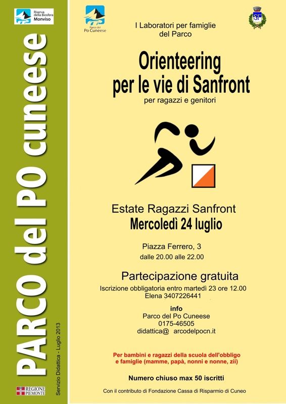 Orienteering per le vie di Sanfront Orienteering per le vie di Sanfront