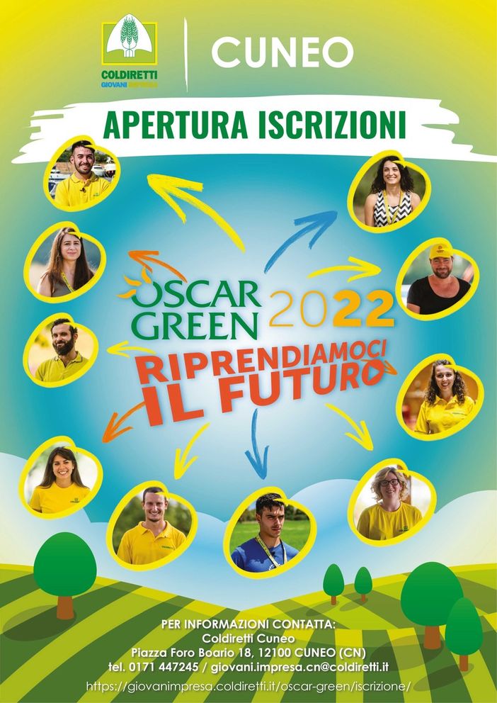 Coldiretti Cuneo: scatta la corsa all'Oscar Green 2022 Coldiretti Cuneo: scatta la corsa all'Oscar Green 2022