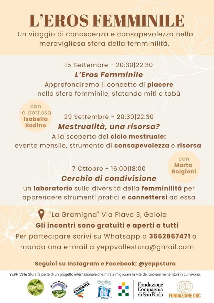 A Gaiola una serie di incontri per parlare di femminilità A Gaiola una serie di incontri per parlare di femminilità