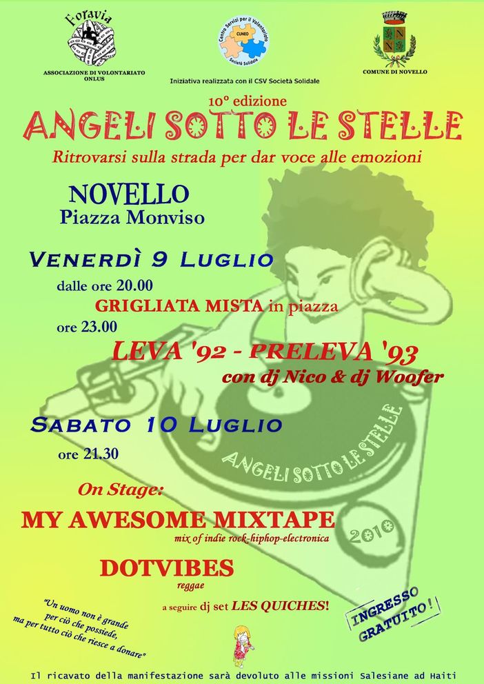 Novello: nel fine settimana 'Angeli sotto le stelle'